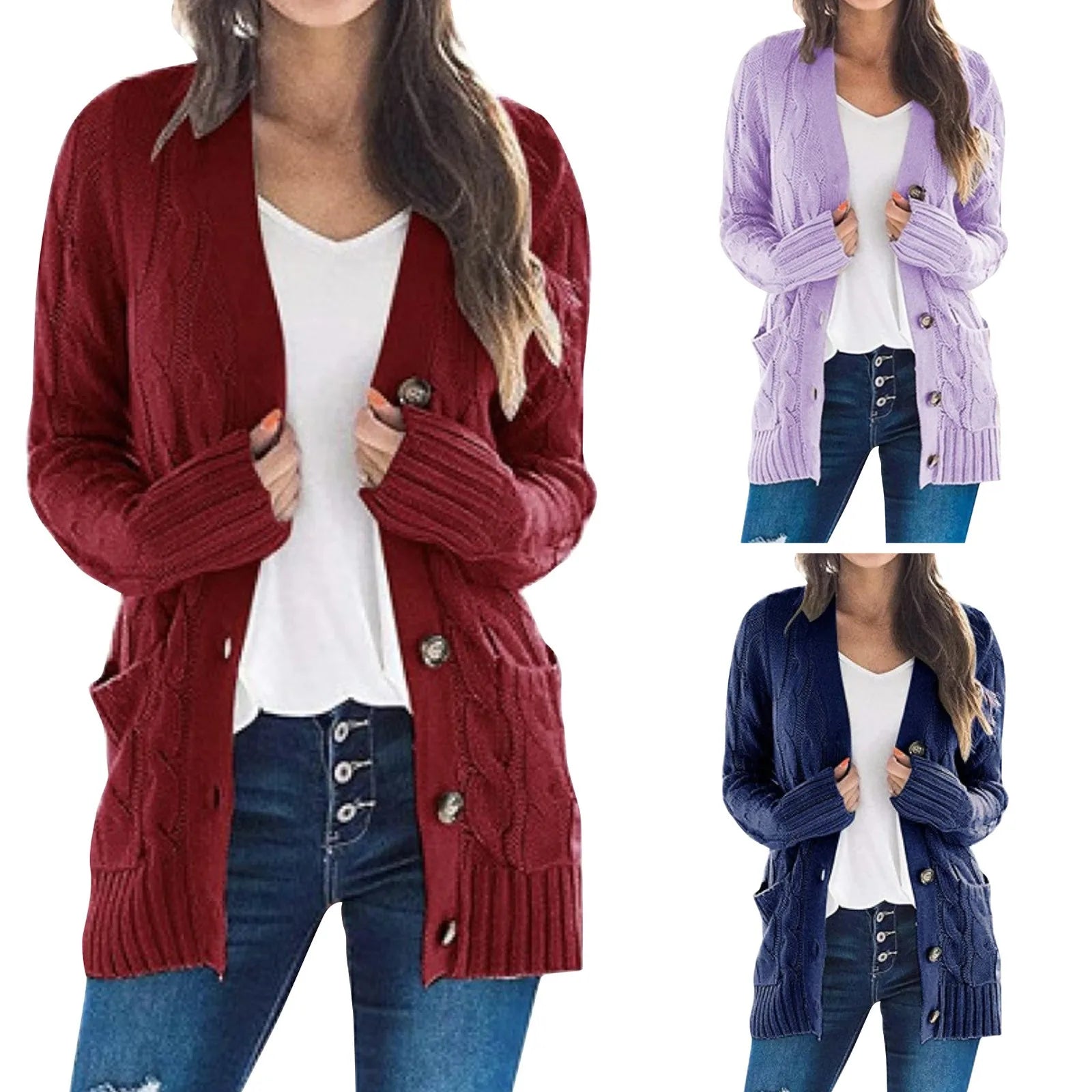 Izza - Knit Button Cardigan