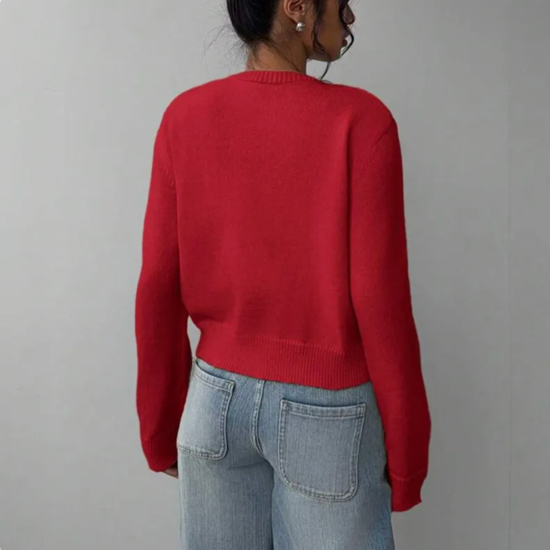 Fiona | Women’s Spring Cropped Button Cardigan