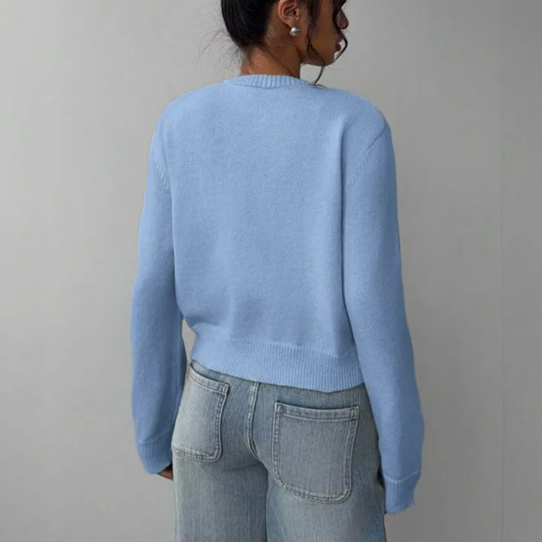 Fiona | Women’s Spring Cropped Button Cardigan