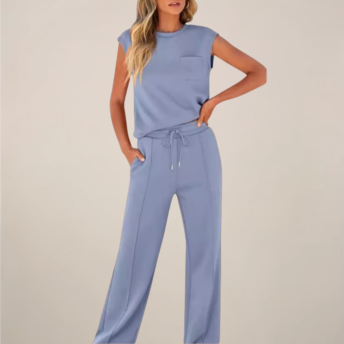 Charlotte | Women’s Spring Drawstring Relaxed Pants Set