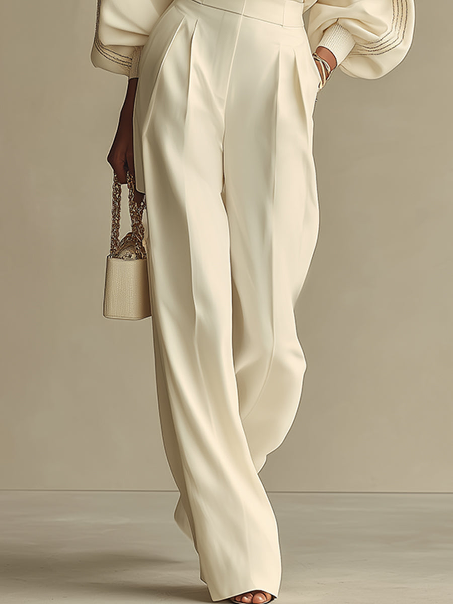 Selena – complete with wide-leg pants