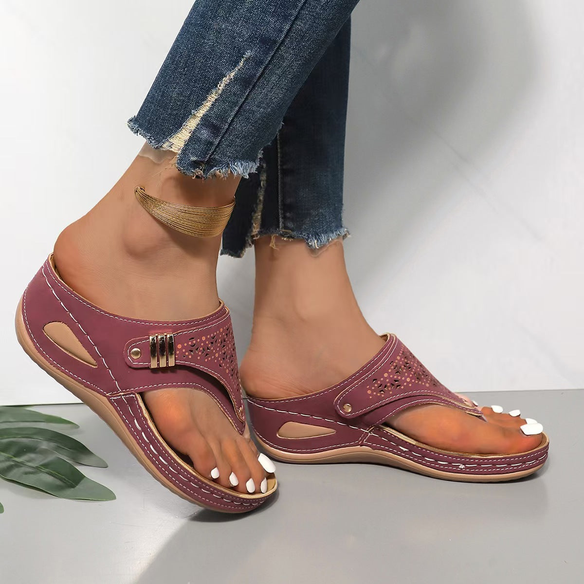 Calira™ | Comfort Sleehak Sandalen met Ondersteuning