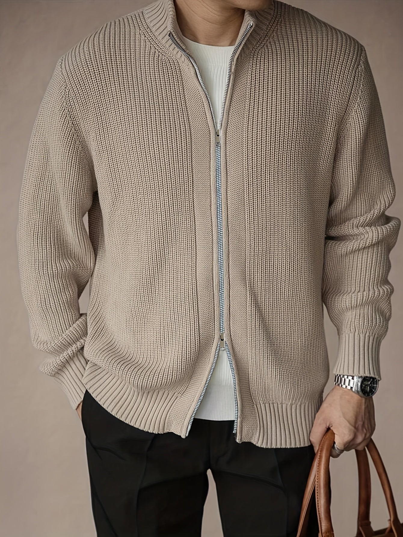 HENRY | CHUNKY V-NECK KNIT CARDIGAN