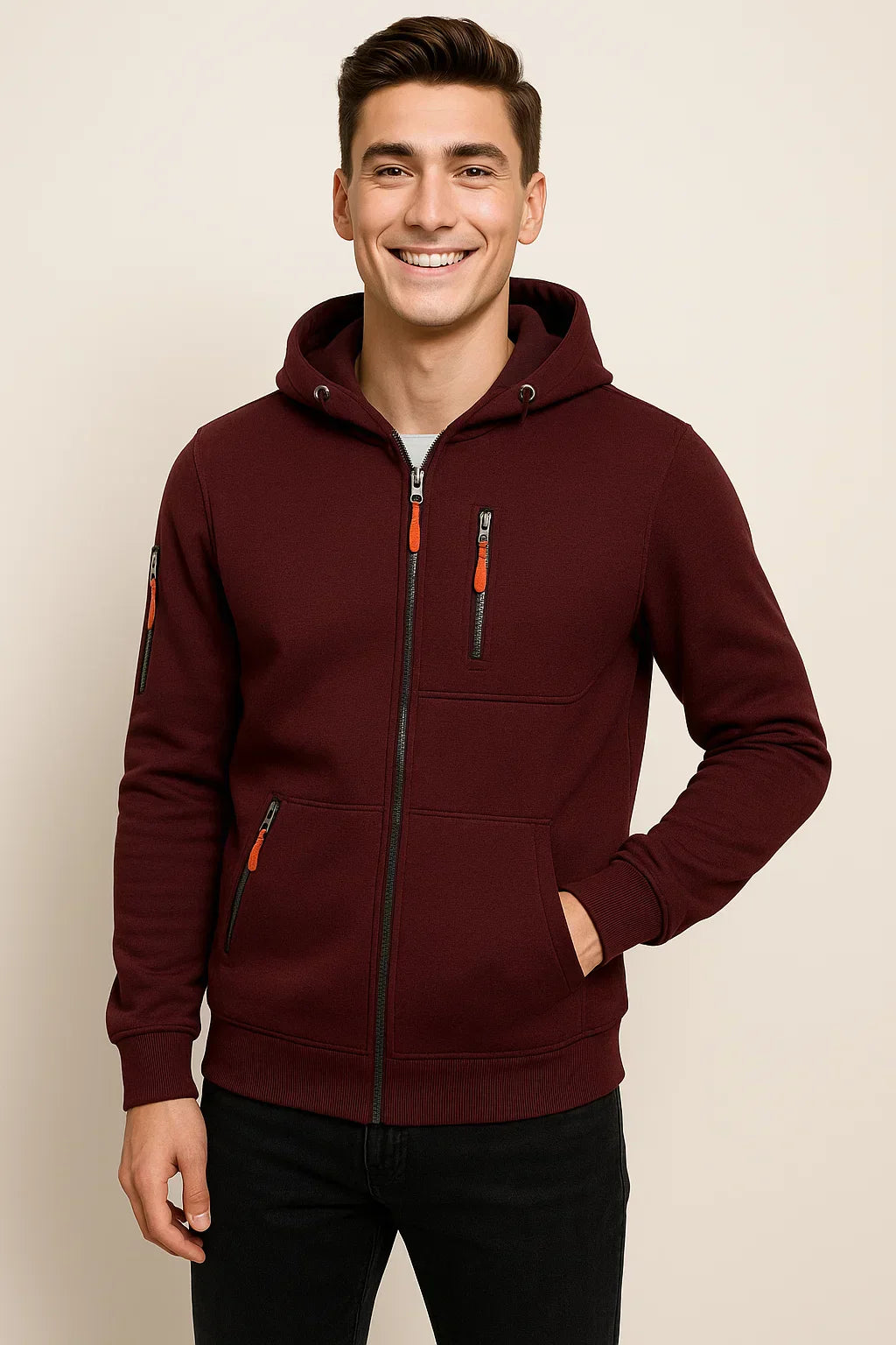 Sean | Men’s Casual Zip Front Hoodie