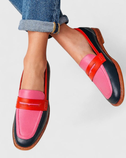 Atemporales Mocasines para Mujer Punta-Redonda Sin-Cordones