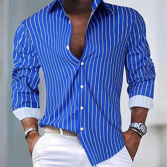 Zarevonix - Striped Button-Up Shirt