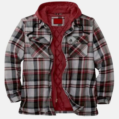 Clásica Chaqueta de Cuadros para Hombre Con-Botones Cálida