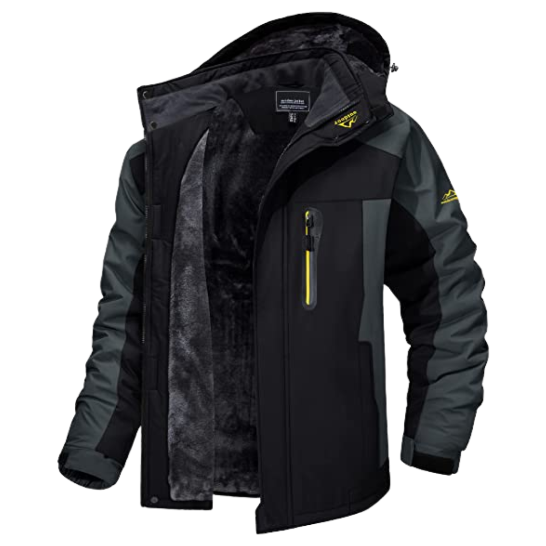 Clásica Chaqueta de Invierno para Hombre Con-Cremallera Térmica