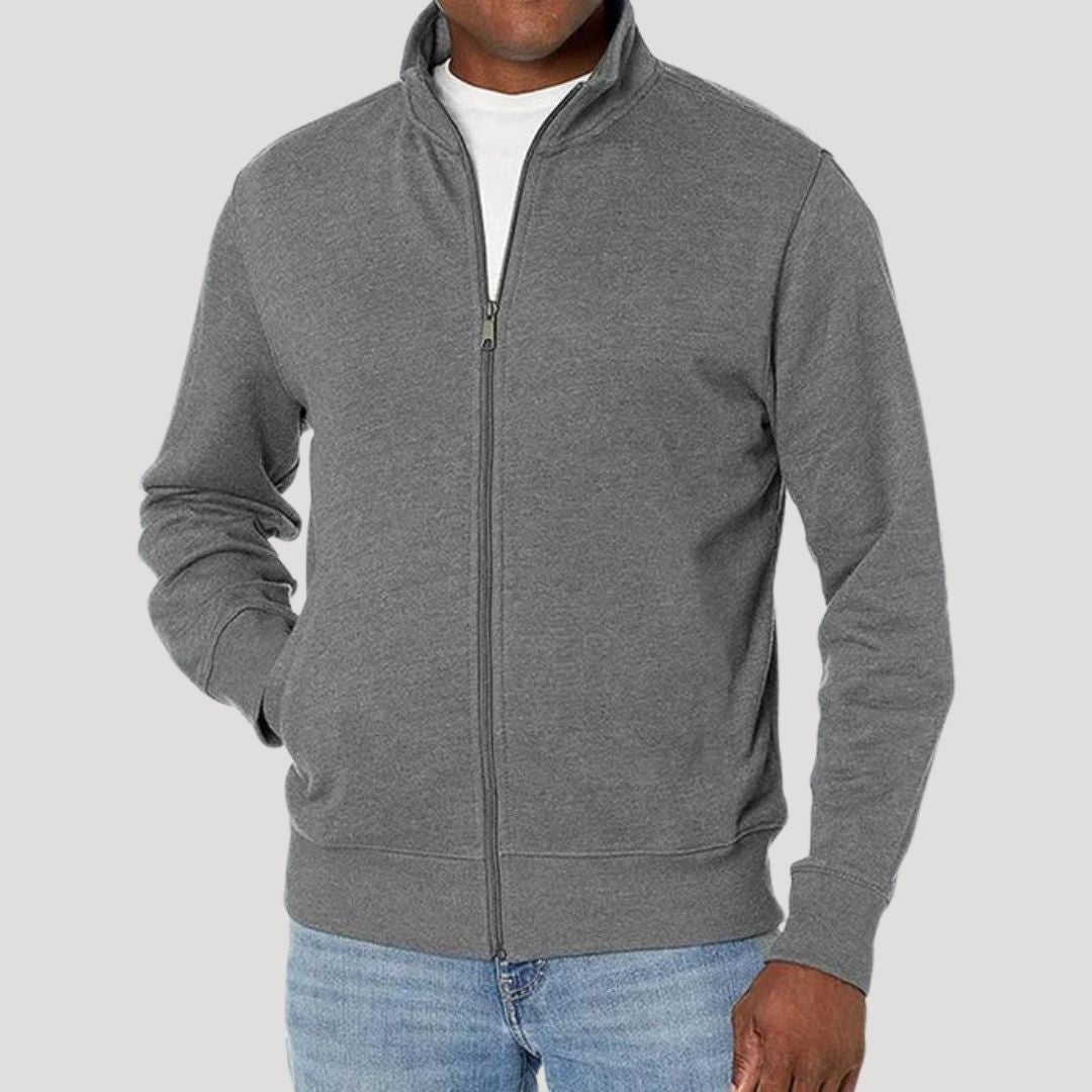 Clásica Chaqueta para Hombre Con-Cremallera Ligera Corte-Cómodo