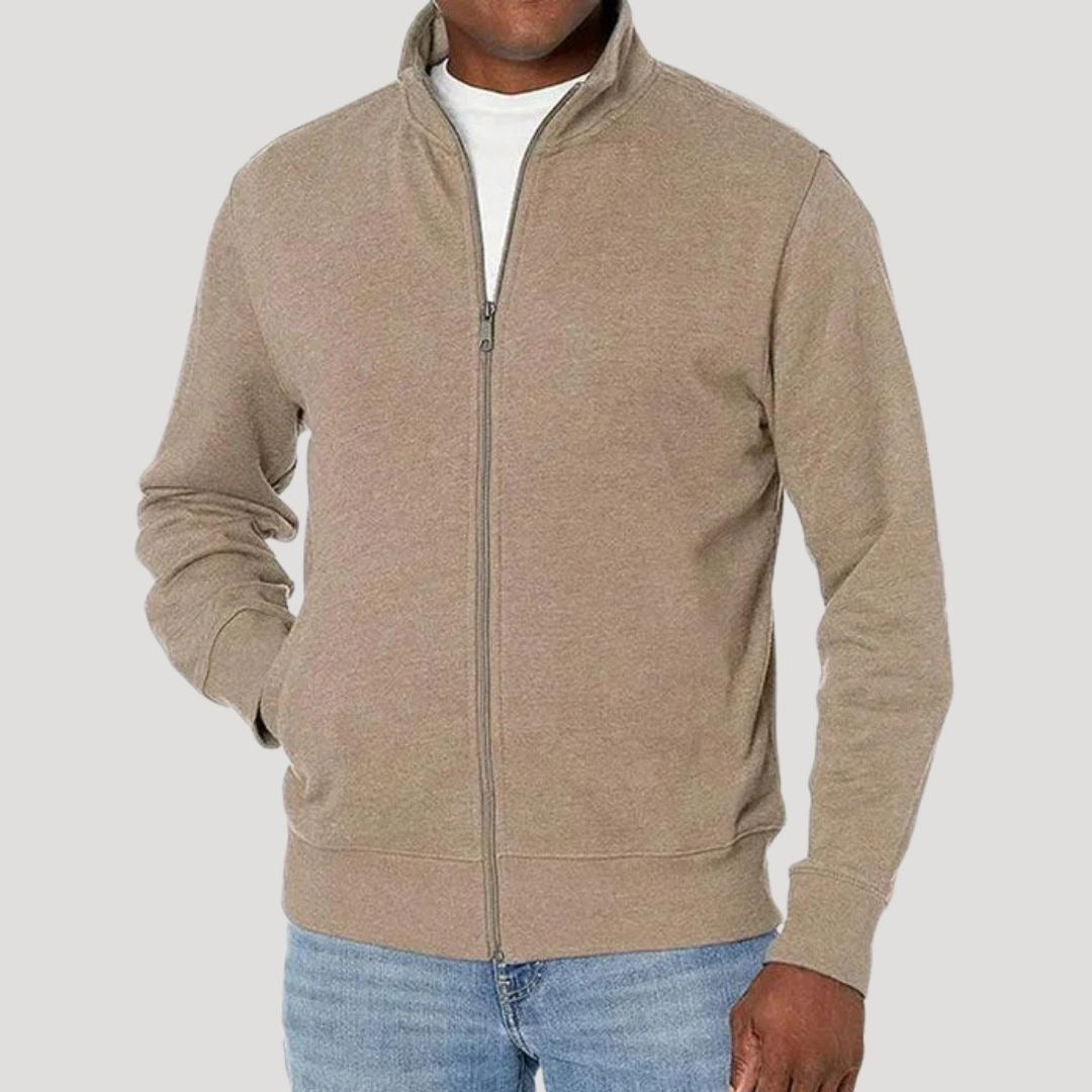 Clásica Chaqueta para Hombre Con-Cremallera Ligera Corte-Cómodo