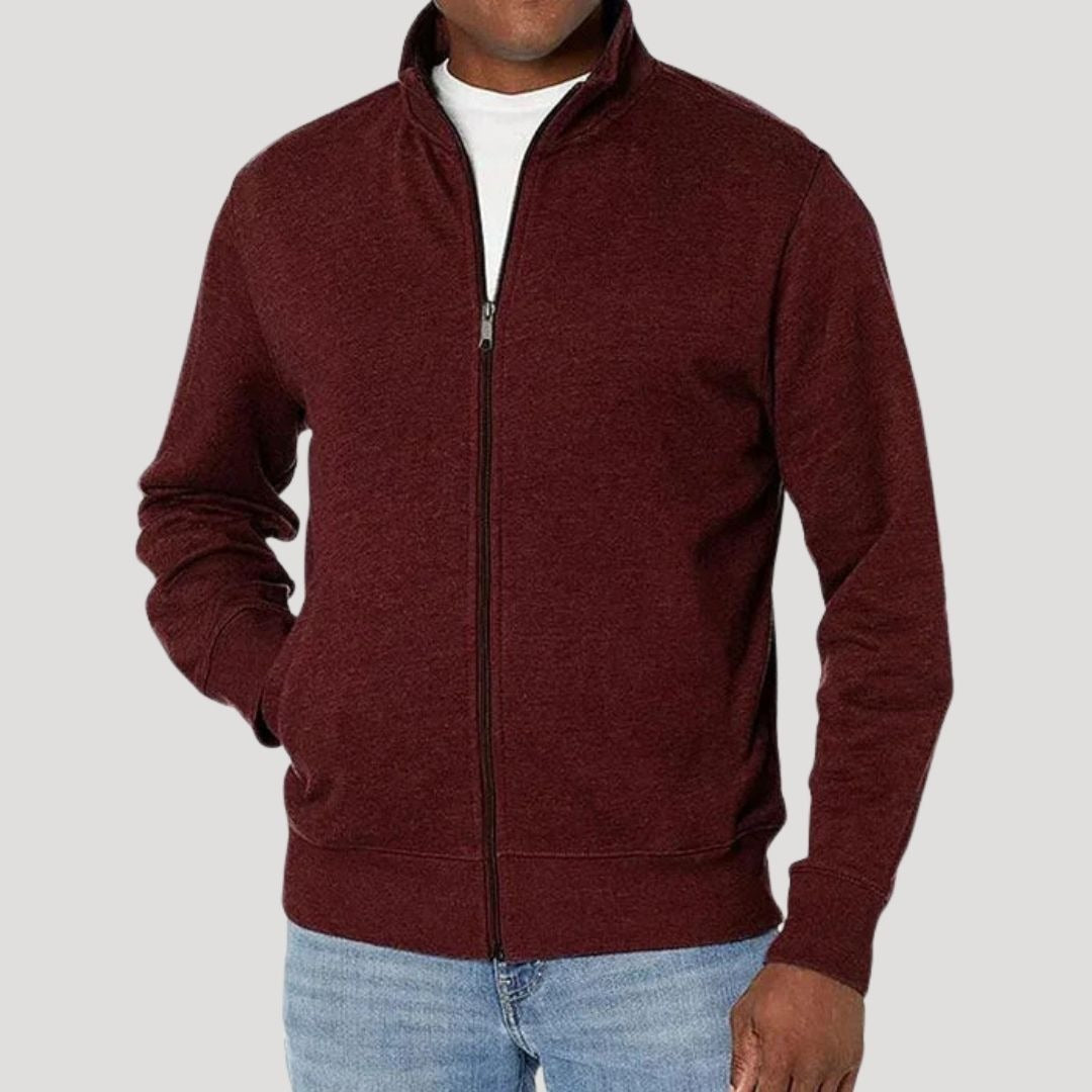Clásica Chaqueta para Hombre Con-Cremallera Ligera Corte-Cómodo