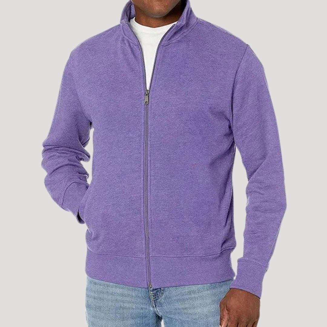 Clásica Chaqueta para Hombre Con-Cremallera Ligera Corte-Cómodo