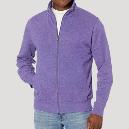 Clásica Chaqueta para Hombre Con-Cremallera Ligera Corte-Cómodo