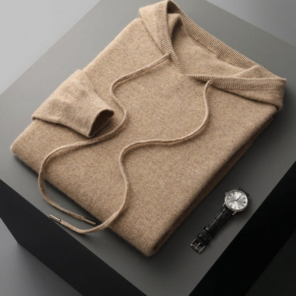 Clásica Sudadera con Capucha para Hombre De-Punto-Suave Ligera