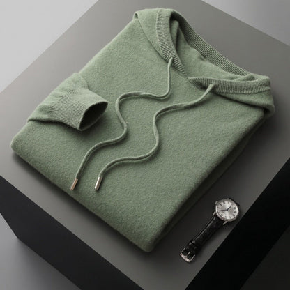 Clásica Sudadera con Capucha para Hombre De-Punto-Suave Ligera