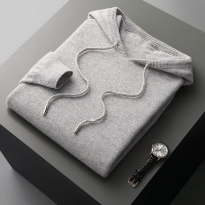 Clásica Sudadera con Capucha para Hombre De-Punto-Suave Ligera