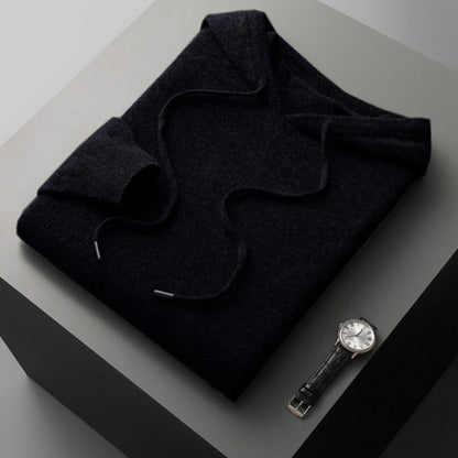 Clásica Sudadera con Capucha para Hombre De-Punto-Suave Ligera