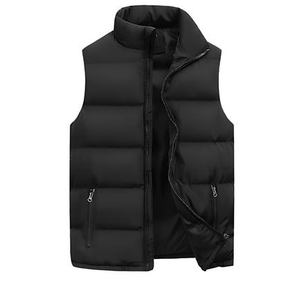 Clásico Chaleco Acolchado para Hombre Con-Bolsillos Estilo-Deportivo Ligero