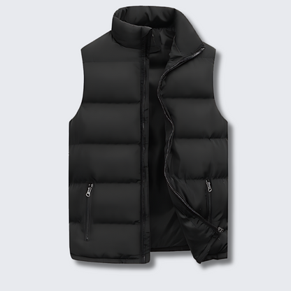Clásico Chaleco Acolchado para Hombre Con-Bolsillos Estilo-Deportivo Ligero