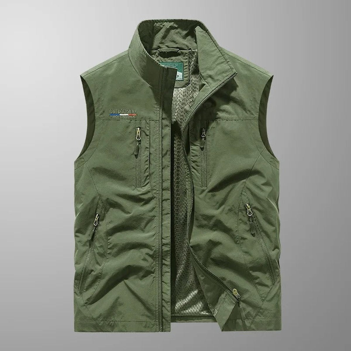 Clásico Chaleco Cargo para Hombre Transpirable Multibolsillos Sin-Mangas