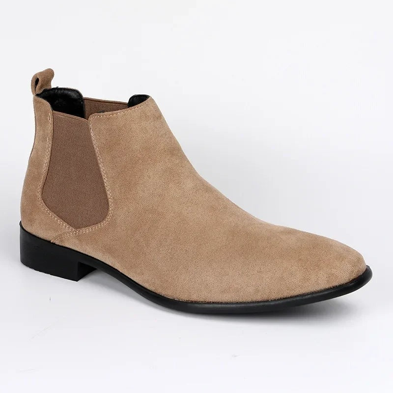 Clásicos Botines Chelsea para Hombre Sin-Cordones Elásticos-Laterales