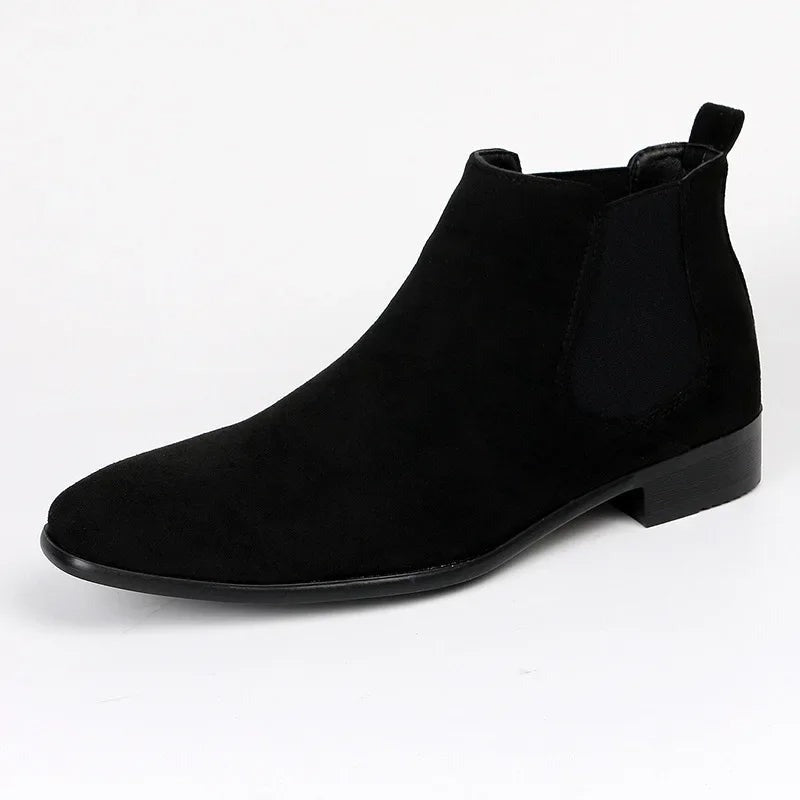 Clásicos Botines Chelsea para Hombre Sin-Cordones Elásticos-Laterales
