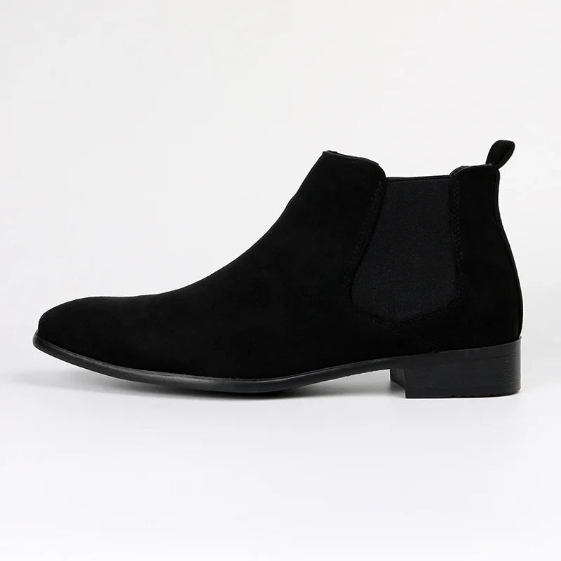 Clásicos Botines Chelsea para Hombre Sin-Cordones Elásticos-Laterales