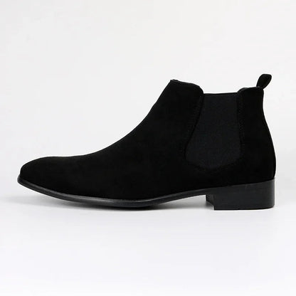 Clásicos Botines Chelsea para Hombre Sin-Cordones Elásticos-Laterales