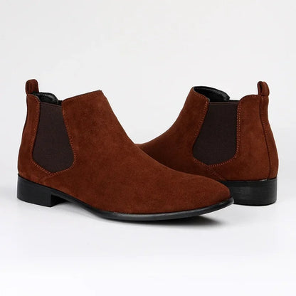 Clásicos Botines Chelsea para Hombre Sin-Cordones Elásticos-Laterales