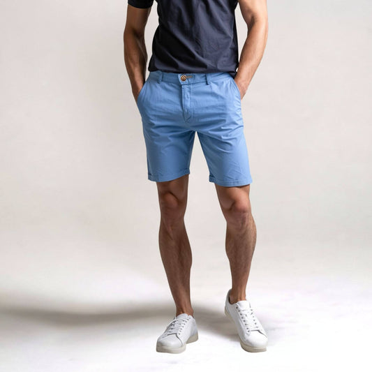 Clásicos Pantalones Cortos para Hombre Corte-Entallado Smart-Casual Cómodos