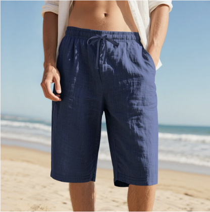 Clásicos Pantalones Cortos para Hombre Estilo-Playa Con-Cordón Con-Bolsillos