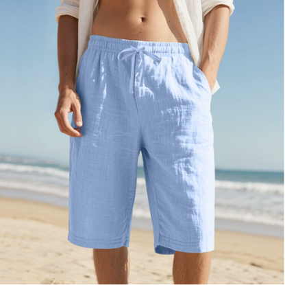 Clásicos Pantalones Cortos para Hombre Estilo-Playa Con-Cordón Con-Bolsillos