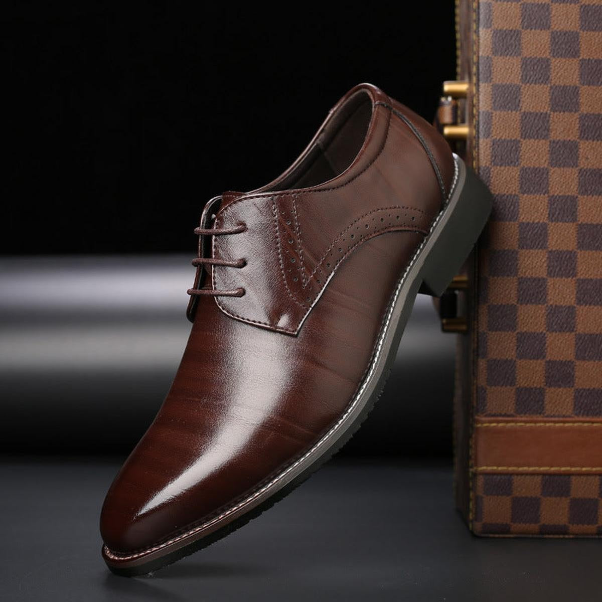 Clásicos Zapatos de Vestir para Hombre Con-Cordones Diseño-Formal Interior-Acolchado