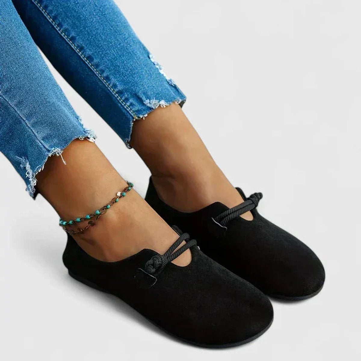 Cómodas Bailarinas para Mujer Slip-On Plantilla-Ergonómica Detalle-Cuerda