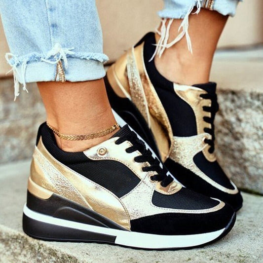 Cómodas Zapatillas Altas para Mujer Deportivas Caña-Alta Suela-Resistente