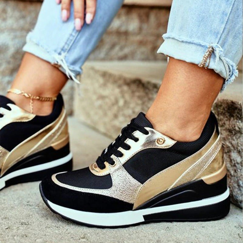 Cómodas Zapatillas Altas para Mujer Deportivas Caña-Alta Suela-Resistente