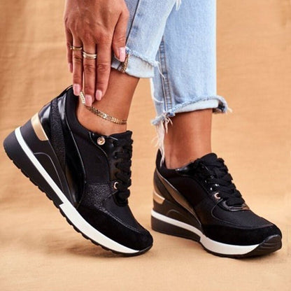 Cómodas Zapatillas Altas para Mujer Deportivas Caña-Alta Suela-Resistente