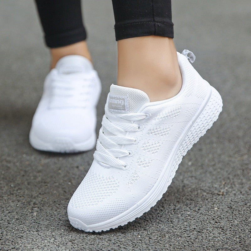 Cómodas Zapatillas para Mujer Con-Cordones Ligeras Para-Caminar