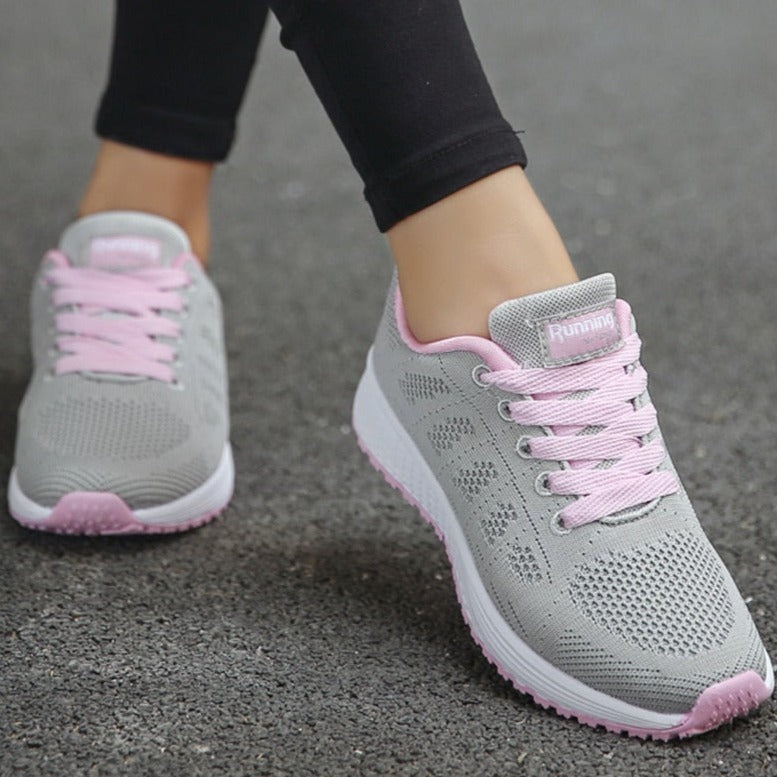 Cómodas Zapatillas para Mujer Con-Cordones Ligeras Para-Caminar