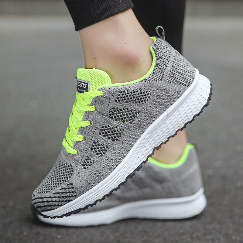 Cómodas Zapatillas para Mujer Con-Cordones Ligeras Para-Caminar