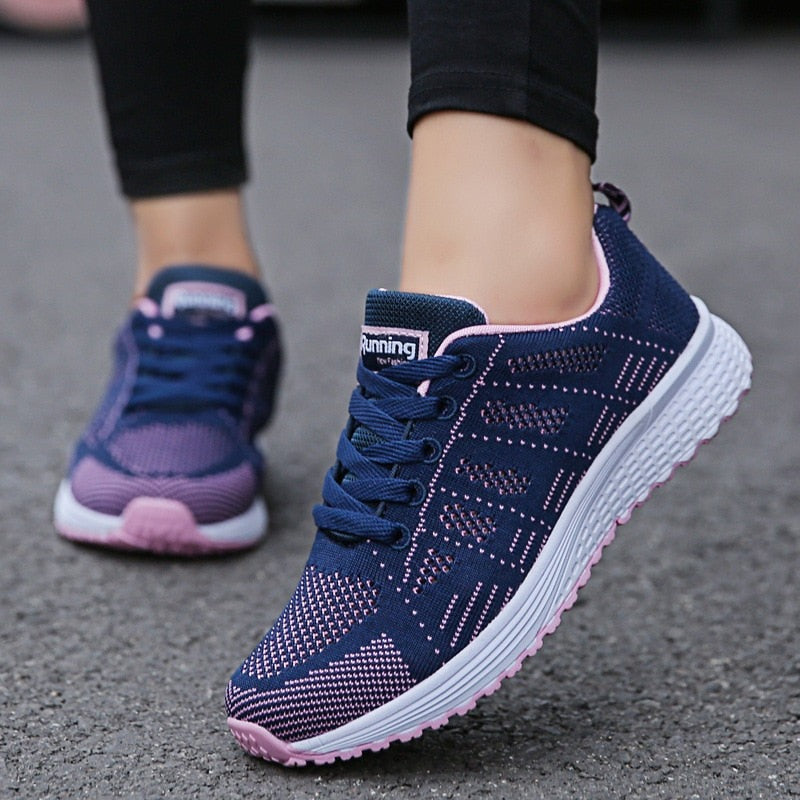 Cómodas Zapatillas para Mujer Con-Cordones Ligeras Para-Caminar