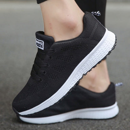 Cómodas Zapatillas para Mujer Con-Cordones Ligeras Para-Caminar