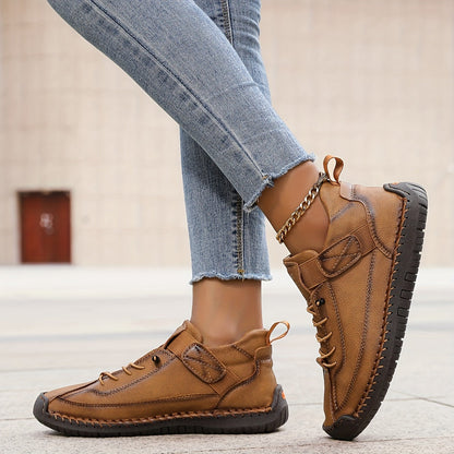 Cómodas Zapatillas para Mujer Con-Cordones Suela-Plataforma Estilo-Casual