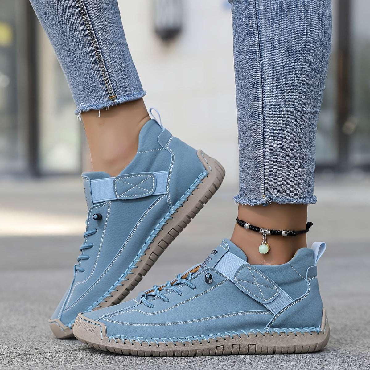 Cómodas Zapatillas para Mujer Con-Cordones Suela-Plataforma Estilo-Casual
