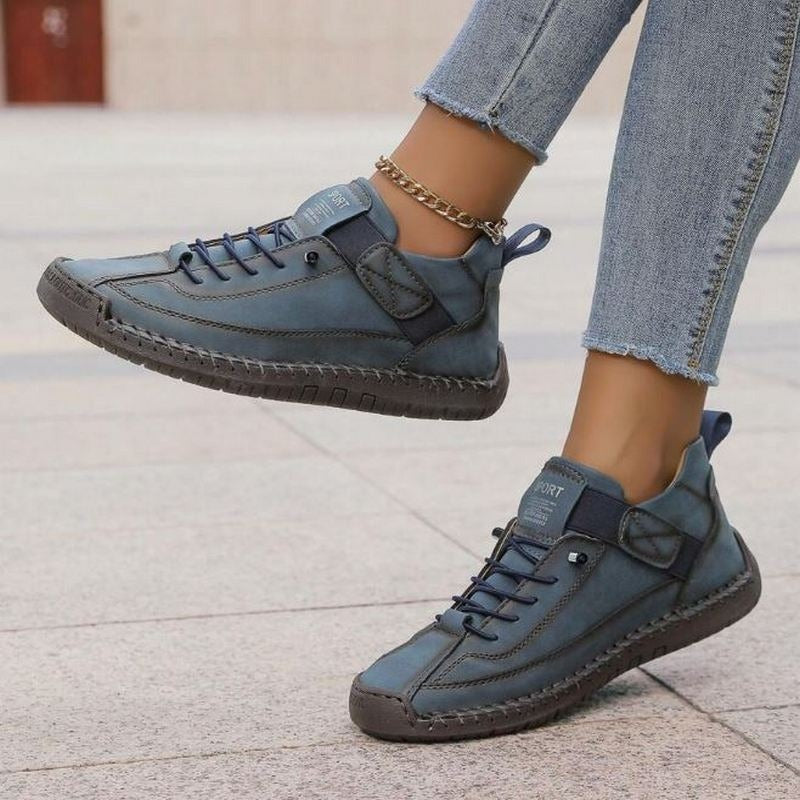 Cómodas Zapatillas para Mujer Con-Cordones Suela-Plataforma Estilo-Casual
