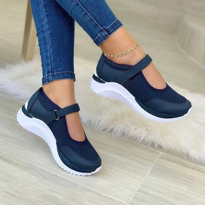 Cómodas Zapatillas para Mujer De-Malla Con-Velcro Transpirables
