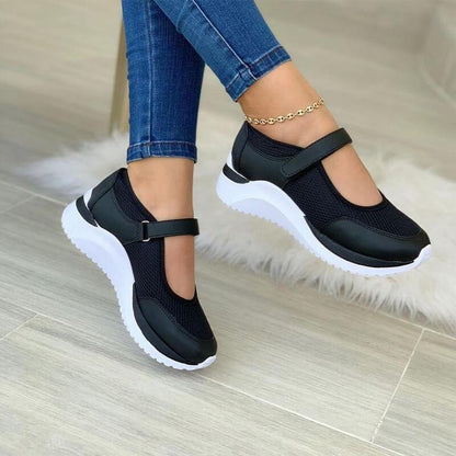 Cómodas Zapatillas para Mujer De-Malla Con-Velcro Transpirables