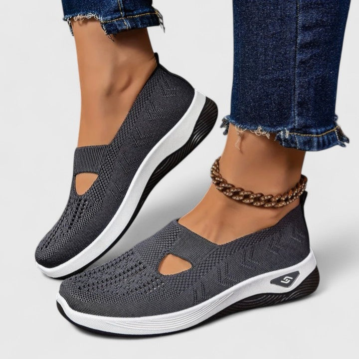 Cómodas Zapatillas para Mujer Sin-Cordones Malla-Transpirable Ligeras