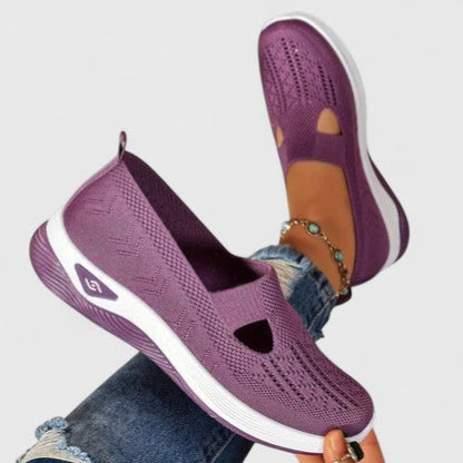 Cómodas Zapatillas para Mujer Sin-Cordones Malla-Transpirable Ligeras