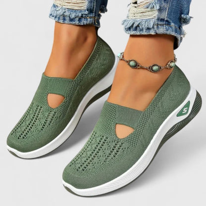 Cómodas Zapatillas para Mujer Sin-Cordones Malla-Transpirable Ligeras